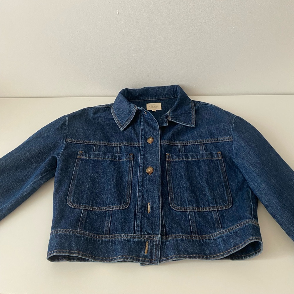 Sezane Erwana Blue Denim Jacket - Picture 6 of 6